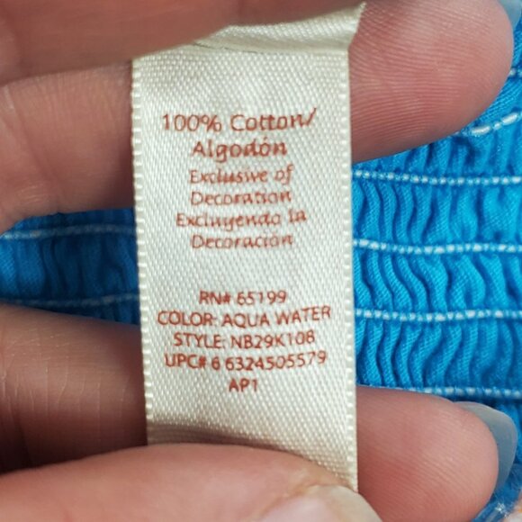 Vintage No Boundaries Juniors Striped Y2K Babydoll Cami Size M Blue Preppy 90S - Picture 5 of 10